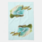 Hanauma Bay Groene zee schildpad Theedoek (Verticaal)