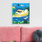 Hanauma Bay Hawaï - Humuhumunukunukuapua'a Canvas Afdruk (Insitu (Woonkamer))