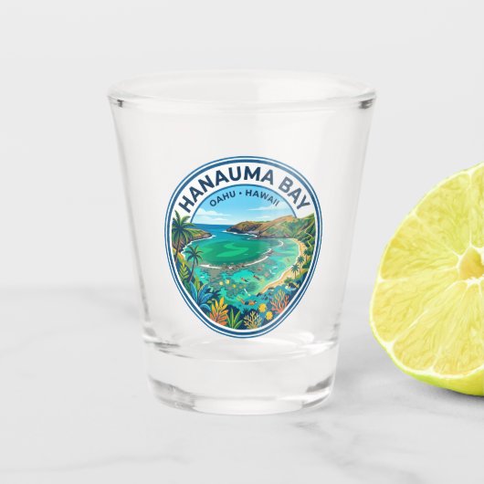 Hanauma Bay Hawaï Shot Glas (Voorkant)