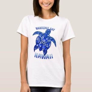 Hanauma Bay Hawaï vakantie Tribale Schildpad T-shirt