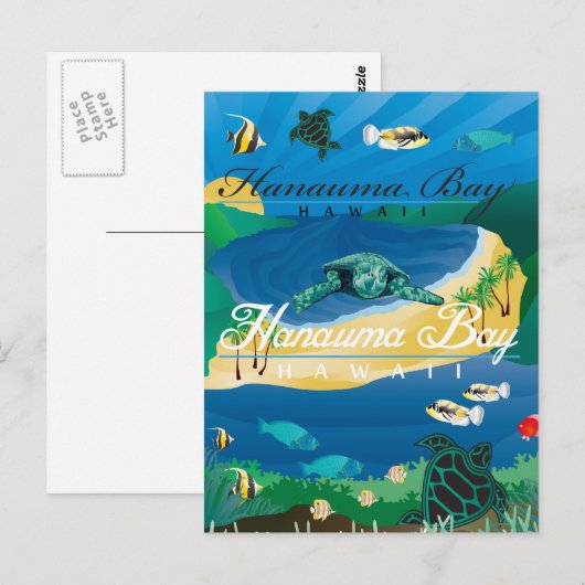 Hanauma Bay Hawaii Briefkaart (Voorkant / Achterkant)