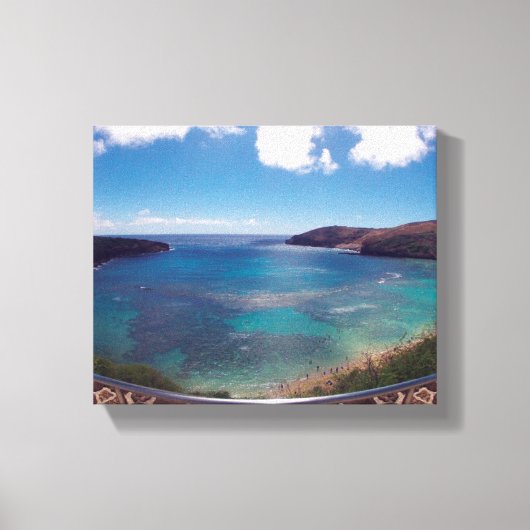 Hanauma Bay Hawaii Canvas Afdruk (Voorkant)