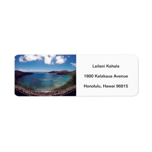 Hanauma Bay Hawaii Etiket (Voorkant)