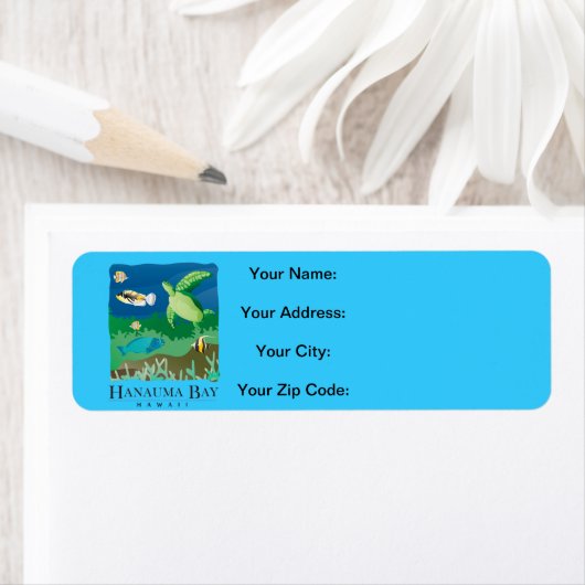 Hanauma Bay Hawaii Etiket (Insitu)