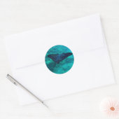 Hanauma Bay Hawaii gepotte Eagle Ray Ronde Sticker (Envelop)