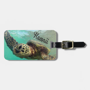 Hanauma Bay - Hawaii Green Zee Turtles Bagagelabel