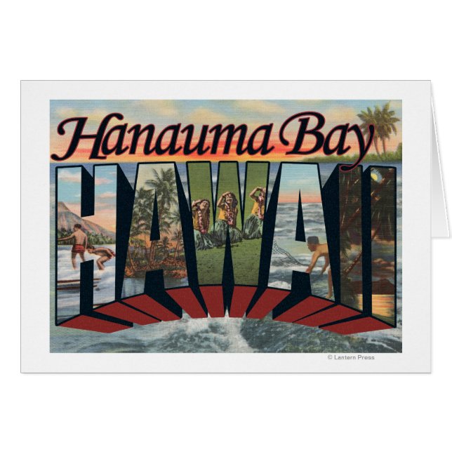 Hanauma Bay, Hawaii - Grote letterscènes (Voorkant Horizontaal)
