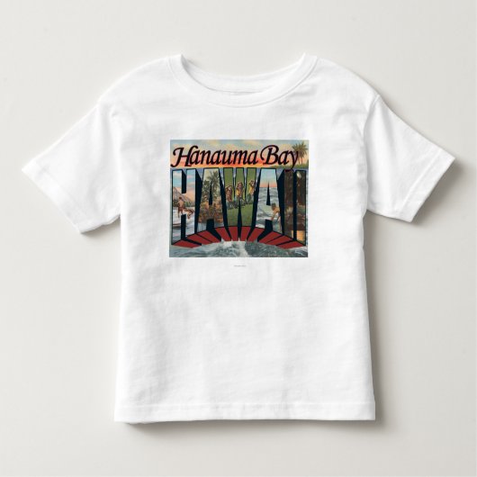 Hanauma Bay, Hawaii - Grote letterscènes Kinder Shirts (Voorkant)
