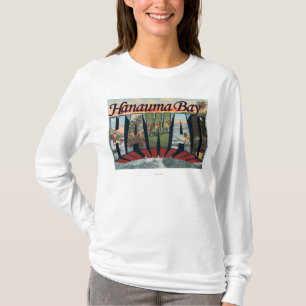Hanauma Bay, Hawaii - Grote letterscènes T-shirt
