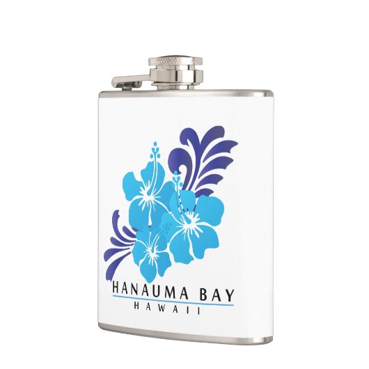 Hanauma Bay Hawaii Hibiscus Bloemen Heupfles (Links)