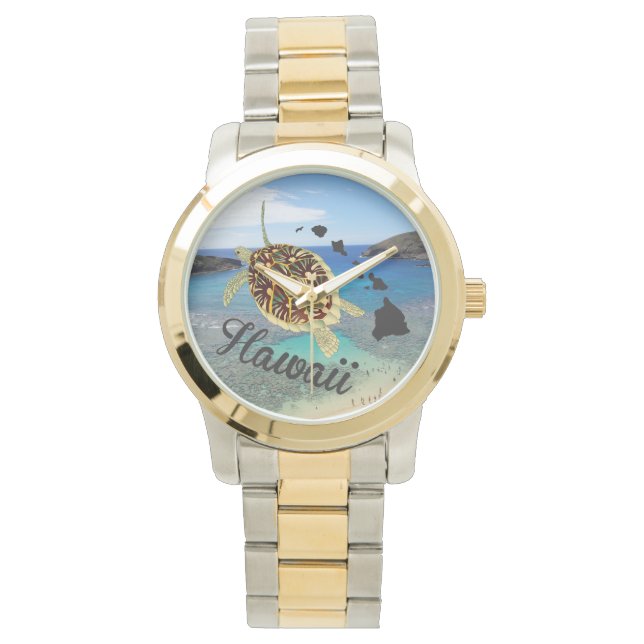 Hanauma Bay Hawaii Horloge (Voorkant)