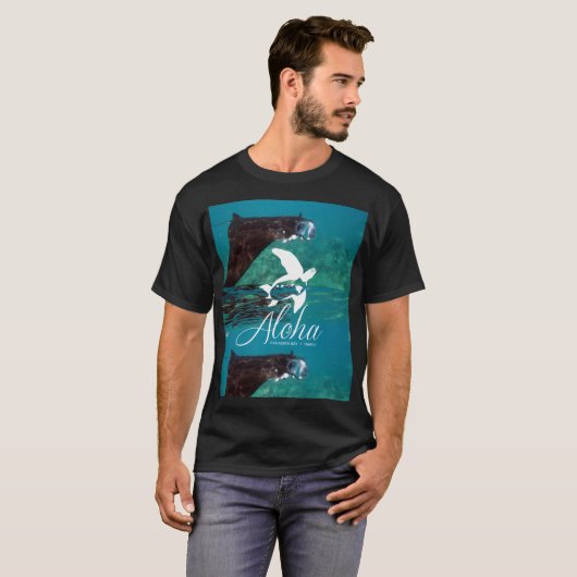 Hanauma Bay Hawaii Manta Ray T-shirt (Voorkant volledig)