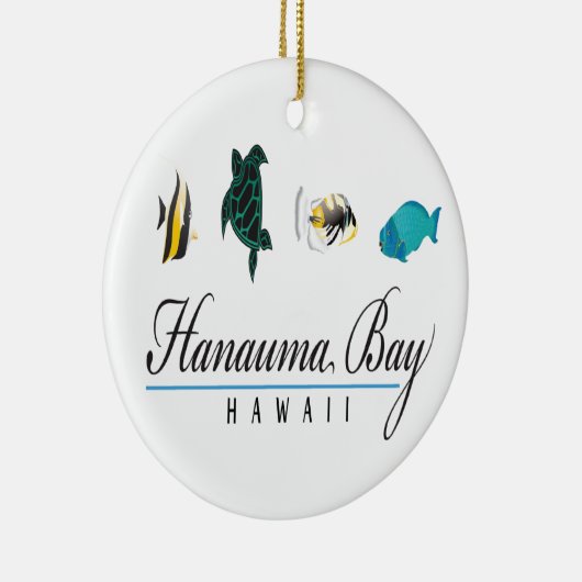 Hanauma Bay Hawaii Marine Life Keramisch Ornament (Rechts)