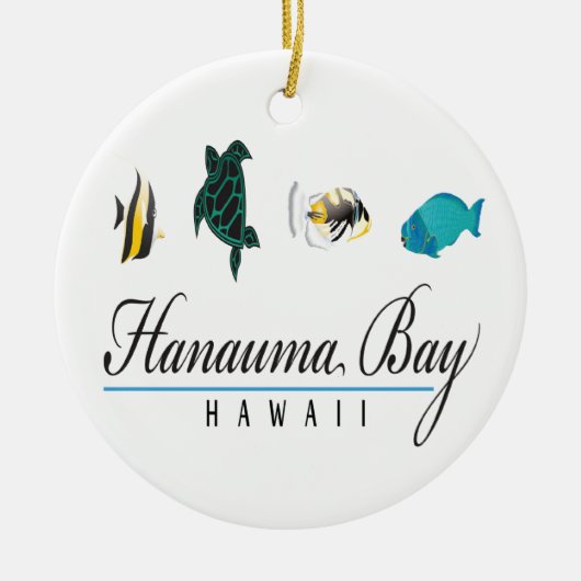 Hanauma Bay Hawaii Marine Life Keramisch Ornament (Voorkant)