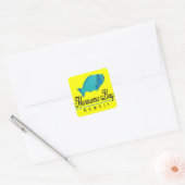 Hanauma Bay Hawaii Parrot Fish Vierkante Sticker (Envelop)