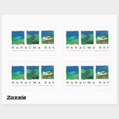 Hanauma Bay Hawaii Rechthoekige Sticker (Vel)