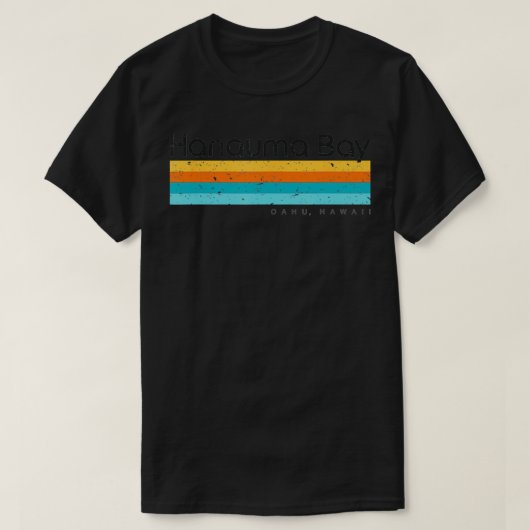 Hanauma Bay Hawaii Retro Design T-shirt (Design voorkant)