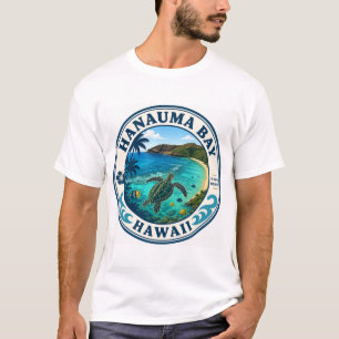 Hanauma Bay Hawaii Retro Reislogo  T-shirt