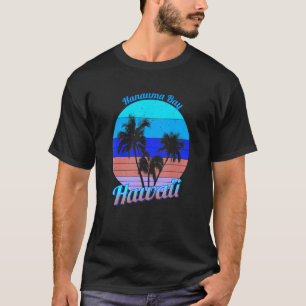 Hanauma Bay Hawaii Retro tropische palmbomen Vacat T-shirt