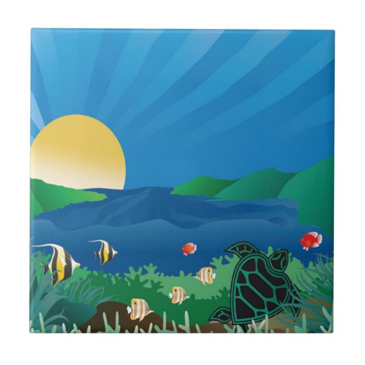 Hanauma Bay Hawaii Tegeltje (Voorkant)