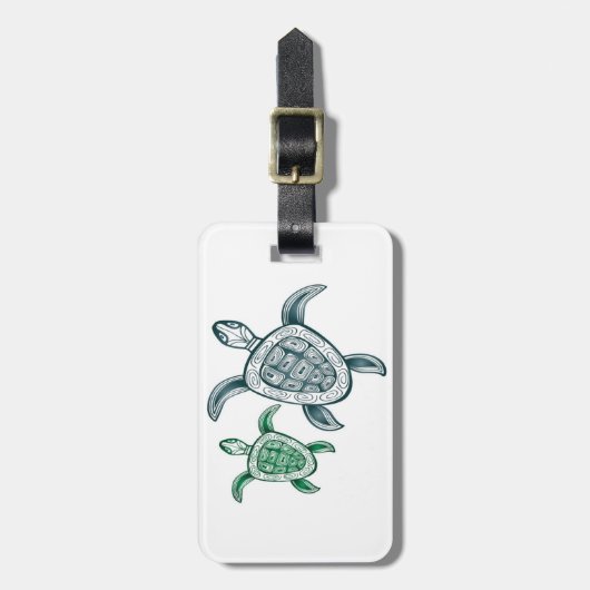 Hanauma Bay Hawaii Turtle Bagagelabel (Voorkant verticaal)