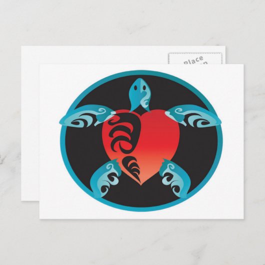 Hanauma Bay Hawaii Turtle Briefkaart (Voorkant / Achterkant)