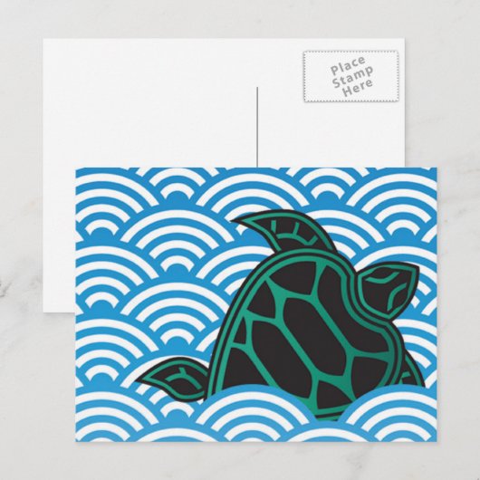 Hanauma Bay Hawaii Turtle Briefkaart (Voorkant / Achterkant)