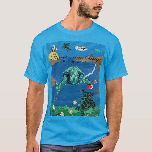 Hanauma Bay Hawaii Turtle T-shirt (Voorkant)