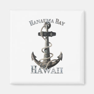 Hanauma Bay Hawaii Vacation Nautical Anchor Sailin Magneet