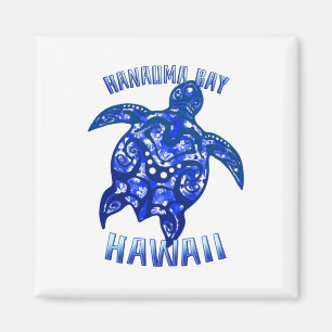 Hanauma Bay Hawaii Vacation Tribal Turtle Magneet