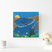 Hanauma Bay Hawaii Vierkante Klok (Huis)