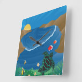 Hanauma Bay Hawaii Vierkante Klok (Hoek)