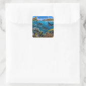 Hanauma Bay Hawaii Vierkante Sticker (Tas)