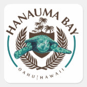 Hanauma Bay Hawaii Vierkante Sticker (Voorkant)