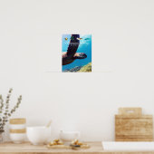 Hanauma Bay Hawaii Zee Turtle Poster (Keuken)