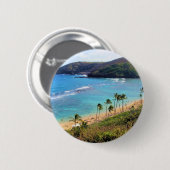 Hanauma Bay, Honolulu, Oahu, Uitzicht Hawaii Ronde Button 5,7 Cm (Voorkant /achterkant)