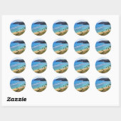 Hanauma Bay, Honolulu, Oahu, Uitzicht Hawaii Ronde Sticker (Vel)