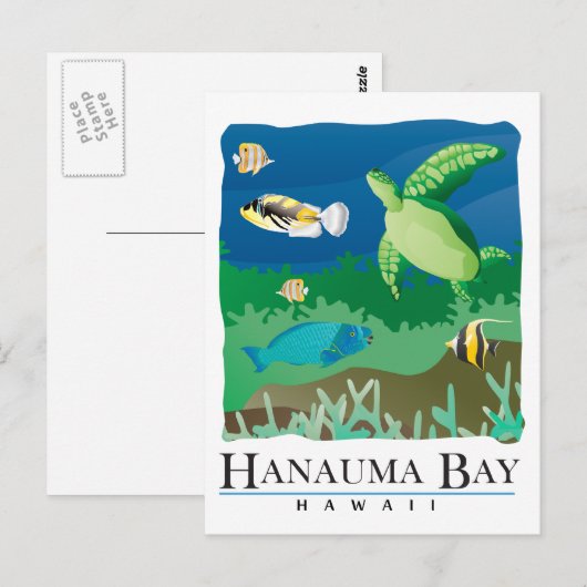 Hanauma Bay Oahu Hawaii Briefkaart (Voorkant / Achterkant)
