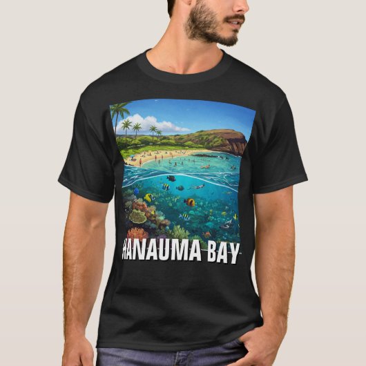 Hanauma Bay Oahu Hawaii Reizen T-shirt (Voorkant)