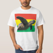Hanauma Bay Oahu Reggae Hawaii Turtle T-shirt (Voorkant)