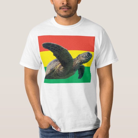 Hanauma Bay Oahu Reggae Hawaii Turtle T-shirt (Voorkant)