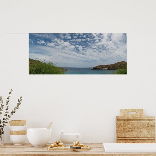 Hanauma Cove Panorama Poster (Keuken)