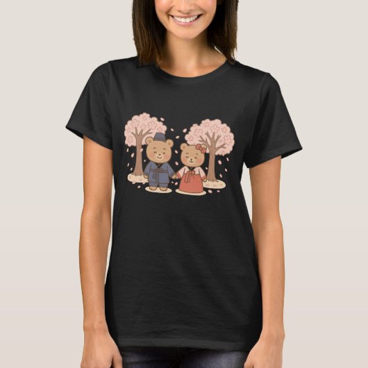 Hanbok Beren Cherry Blossom T-shirt (Voorkant)