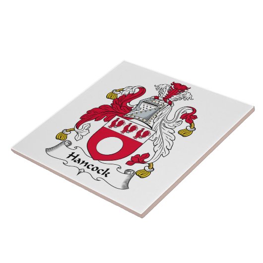Hancock Family Crest Tegeltje (Zijkant)