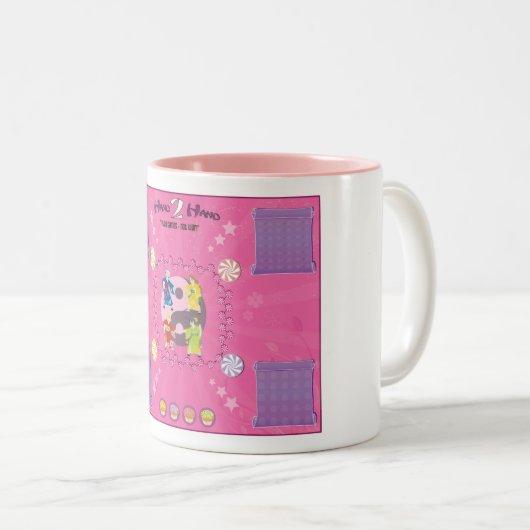 Hand2Hand-Mok Tweekleurige Koffiemok (Voorkant rechts)