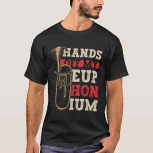 Hand af van mijn Euphonium blaasinstrumenten T-shirt