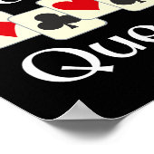 Hand and and Foot Queen Kaart Game Champion Poster (Hoek)