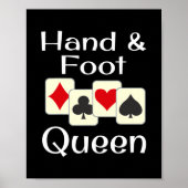 Hand and and Foot Queen Kaart Game Champion Poster (Voorkant)