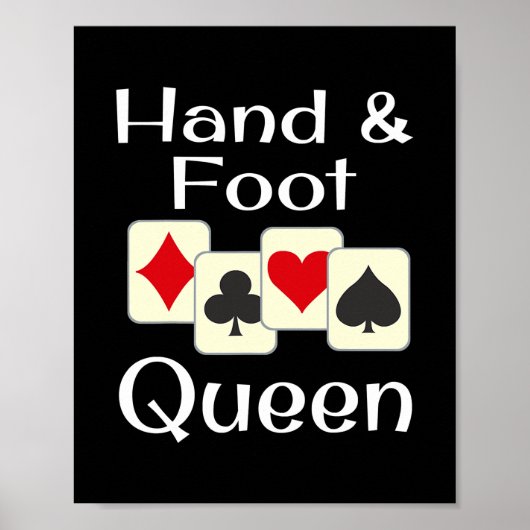 Hand and and Foot Queen Kaart Game Champion Poster (Voorkant)