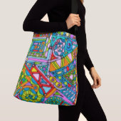 Hand And Digitally Painted Pattern Art 53 Crossbody Tas (Dichtbij)